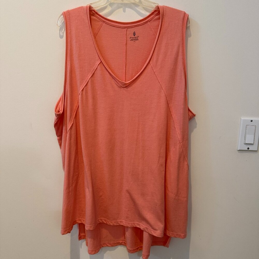 Free People FP Movement City Vibes Tank in Wild Papaya, oversized, size Small